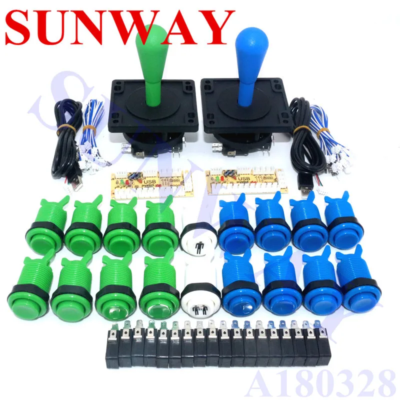 

Jamma Arcade Cabinet DIY Kit Zero Delay USB Arcade controller To PC Connected with 8 way American style Joystick Push Buttons