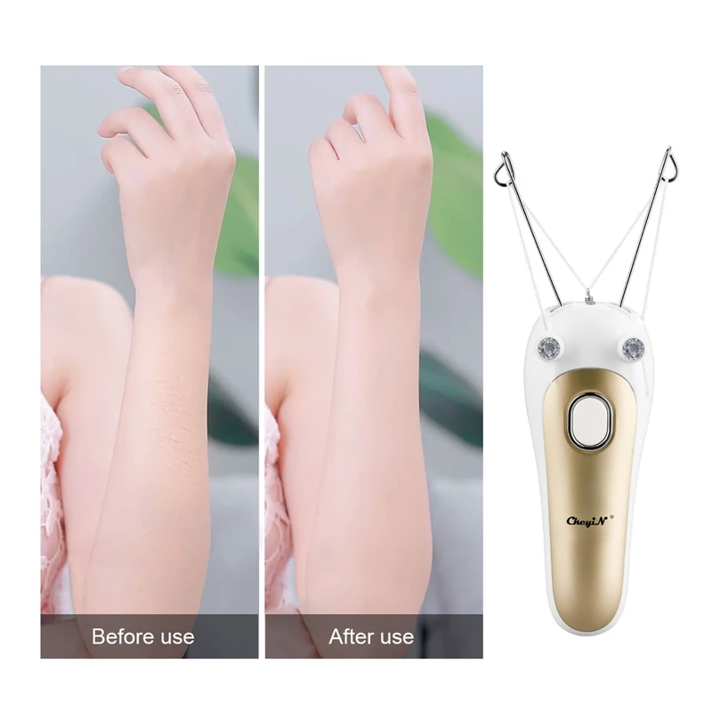 Removedor de cabelo elétrico fio algodão depilador