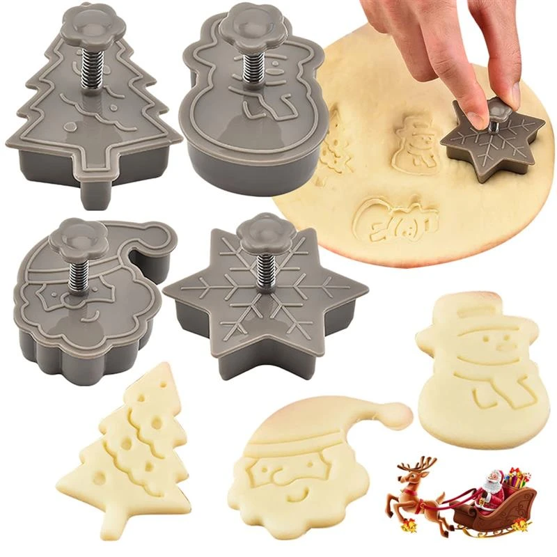 4個クリスマスクッキー型3d春プレスクッキー金型ビスケット金型クリスマスパーティーの装飾キャンディー包装 Aliexpress 4個クリスマスクッキー型3d春プレスクッキー金型ビスケット金型クリスマスパーティーの装飾キャンディー包装 Aliexpress