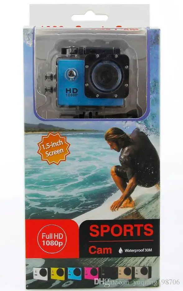Waterproof 2.0 Inch LCD Screen SJ4000 style 1080P Full HD Camcorders Helmet Sport DV 30M Action Camera VS SJcam DHL Free