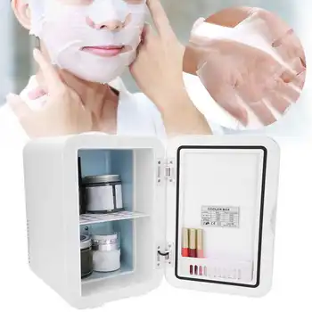 

6L Mini Makeup Fridge Household Car Cosmetics Refrigerator Makeup Electric Cooler Beauty Cosmetics Skin Care Supplies Storage