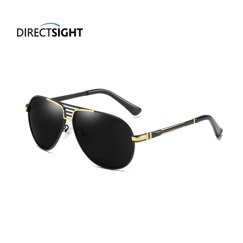 MAGICSTONE DIRECTSIGHT SUN GLASSES WITH BRIGHT BLACK GOLD FRAME SOLID