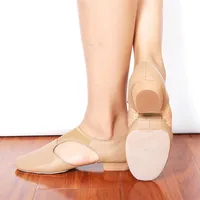 Sandales grecques en cuir véritable avec nœud extensible, chaussures de danse Jazz pour femmes, baskets de Ballet Jazzy pour professeur de danse, exercice de gymnastique 3