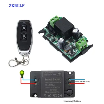 

433MHz 220V Lamp Wireless Remote Control Switch 433 MHz 110V ON/OFF Remote Control Receiver Transmitter For Led Lights Bulb DIY