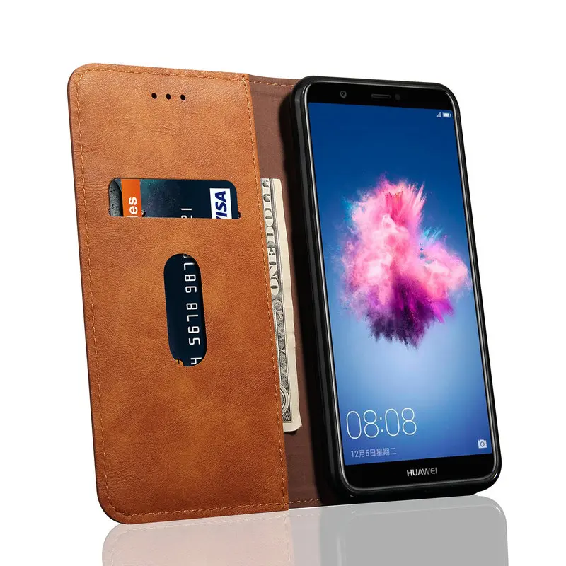 Кожаный чехол в стиле ретро для Huawei P Smart Z 2020 с откидной крышкой Pro 2019