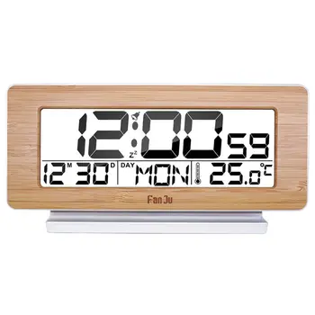 

LCD Display Digital Alarm Clock Thermometer Time Calendar Snooze Desktop Clock