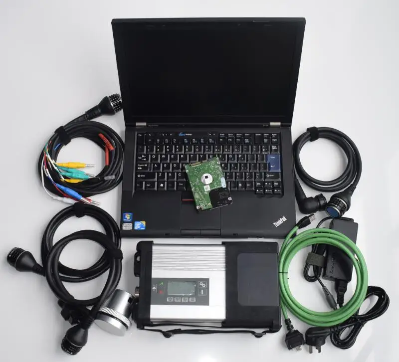 12- диагностический инструмент MB Star C5 SD подключения плюс ноутбук T410 SSD HDD D. AS/DTS/для Mb Star C5 для MB автомобилей и грузовиков
