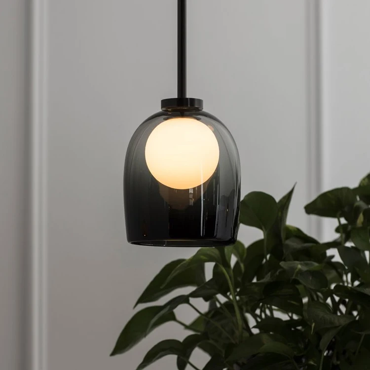 

Nordic simplicity LED pendant lights Glass Single head study room hanging lamp bedroom restaurant home deco suspension luminaire