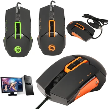 

3500DPI 9 Button USB Wired Gaming Competitive Mouse Pro Gamer Mouse for left and right hand home office