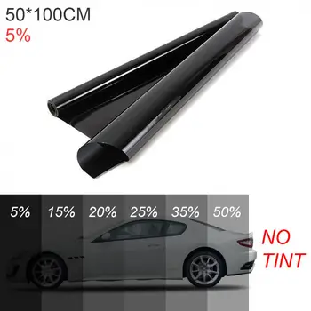 

PVC 50 x 100CM Thickening Anti-wear Car Curtain Windshield Sun Shade UV Protection Side Window Film VLT Solar Sticker