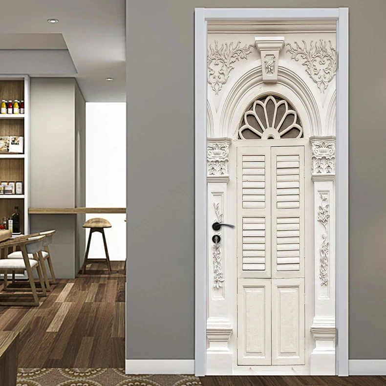 Европейский водонепроницаемый diy 3d двери наклейки домашний декор самоклеющиеся спальня Deursticker Декор на дверь Adesivi per Porte W218