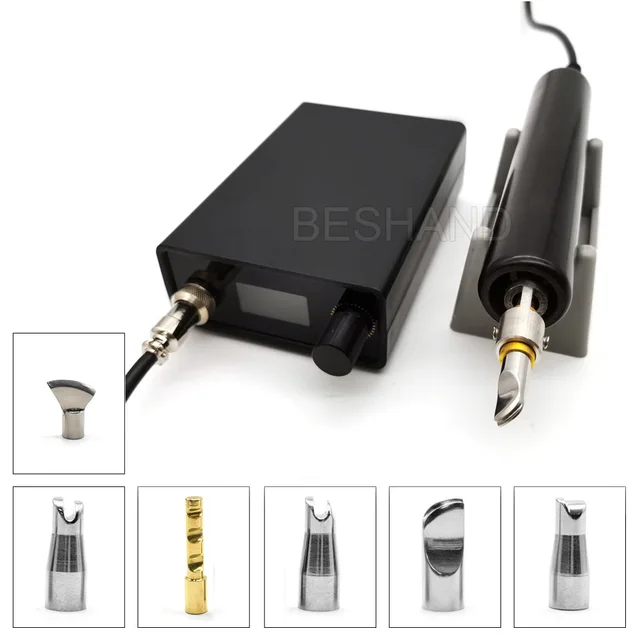 Electronic Edge Creaser Machine 110V-220V Leather Craft Linear Tool for Edge Creasing Hot Process Grooving Iron Tips Optional 1