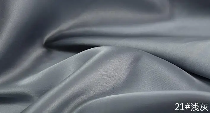 21 light gray Дешевая твердая сатиновая ткань подкладка стеганая ткань пэчворк для рукоделия DIY куклы ручной работы T105-1 - Цвет: 21 light gray