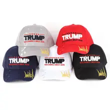 Повседневная Горячая Распродажа, парусиновая Спортивная уличная шапка-бейсболка с надписью, дышащая шапка для мужчин и женщин, регулируемая модная хип-хоп шапка для Трампа