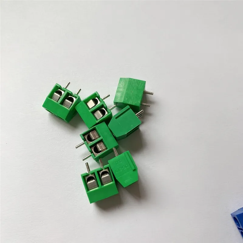 100 шт./лот KF301-2P KF301-5.0-2P KF301 винт 2Pin 5 0 мм прямой штырь печатной платы клеммный блок