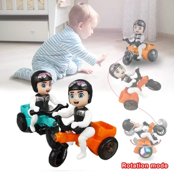 

Electric Stunt Tricycle Kids Toys Universal Rotation Car with Light Rotating Stunt Tricycle Electric Toy Christmas Gifts for Kid