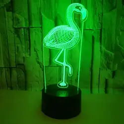 Фламинго визуальная лампа Usb 3d Led детская настольная лампа дистанционный сенсорный выключатель лампа для спальни для ночного стола лампы в