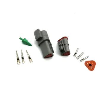 

10 sets Kit 3 Pin Waterproof Electrical Wire Connector Plug Deutsch Style Enhanced Seal Shrink Boot Adapter DT06-3S DT04-3P