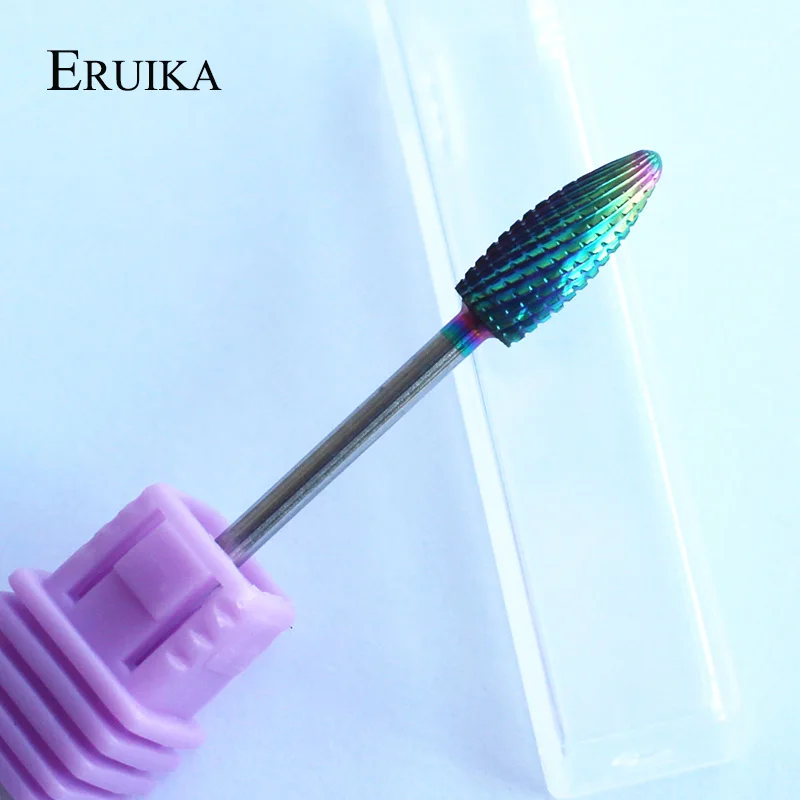 Фреза для маникюра и педикюра из карбида вольфрама радужного цвета|nail drill bits|carbide