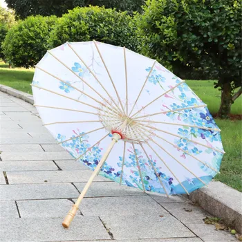 

Rainproof Handmade Chinese Oiled Paper Umbrella Chinese Silk Cloth Umbrella Classical Style Decorative Umbrella Oil Paper Umbrel