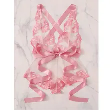 Эротические сексуальные костюмы Тедди, розовые, розовые, женские, кружевные, сексуальное белье, перспективное кружевное эротичное белье-комбинация, платье для женщин, S-XL