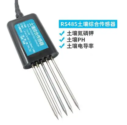 Soil Moisture Sensor Temperature and Humidity Detector Conductivity EC Salt Soil Tester Moisture Content Transmitter 