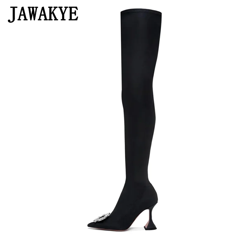 thigh high slim fit boots