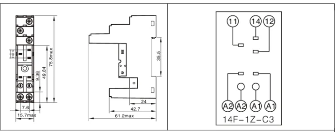 Din-рейка защелкивающиеся релейные розетки 14FF-1Z/2Z-C3 для H = 15,7 мм 25,5 мм реле JQX HF HK 115F G2R G5R G5RL RTD 845HN