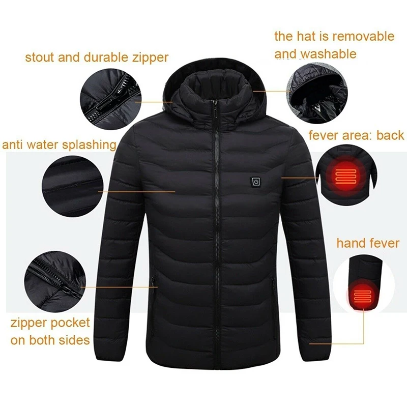 Зимние теплые походные куртки для мужчин и женщин с капюшоном с подогревом одежда водонепроницаемый лыжный альпинизм флисовое пальто грелки