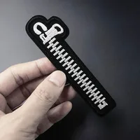 Shop Online for Cute Embroidered Patch Iron on Sewing Applique Zipper (Size: 3.0X11cm) - Perfect for Fabric Clothes, Shoes, and Bag Decoration