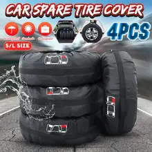 Universel 4 pièces S/L voiture pneu de rechange housse Polyester pneus sac de rangement transporteur Auto pneu roue protecteur étanche à la poussière