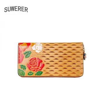 

New Genuine Leather Bag Vintage clutch card holder, ladies wallet, leather card holder, cowhide embossed coin purse