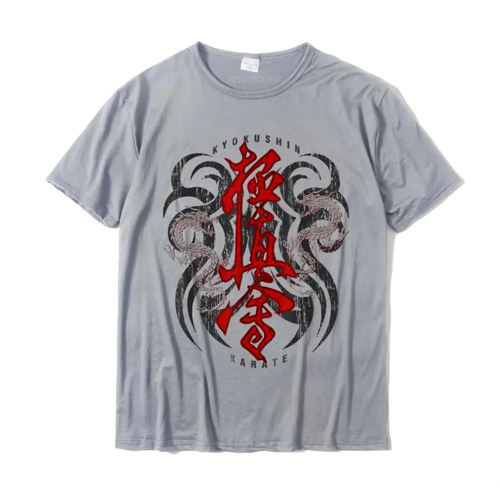 Coupons Casual Normal Tshirts O-Neck Pure Cotton Man Tops Tees Short Sleeve VALENTINE DAY Normal Tees Top Quality Kyokushin Karate Dragons Kyokushih Gift T-Shirt__MZ22871 grey