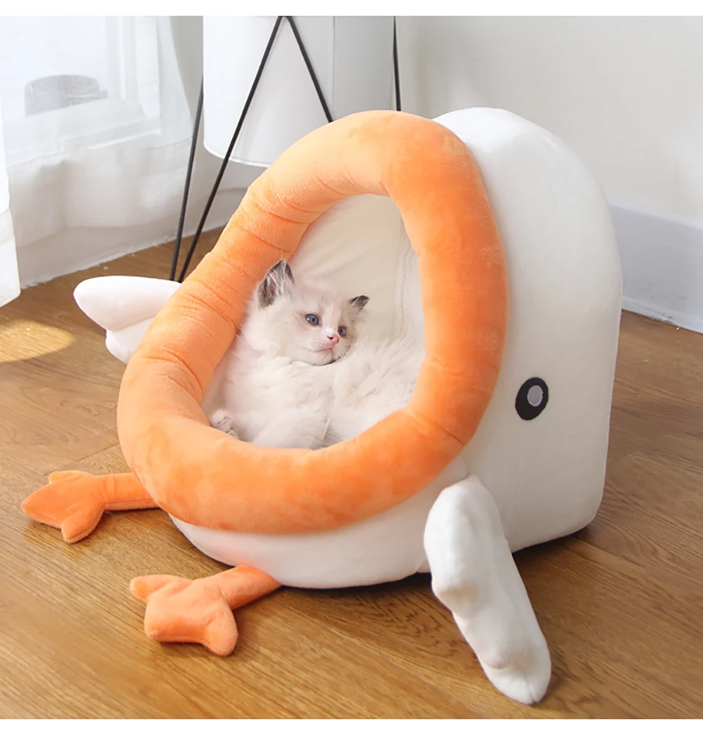 open month duck design kawaii cat bed