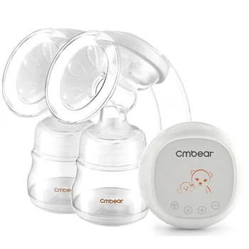 

CMBear Double Electric Breast Pump Portable 9Gears Suction Prowerful Massage Breast Pump BPA Free for Baby Breast Feeding