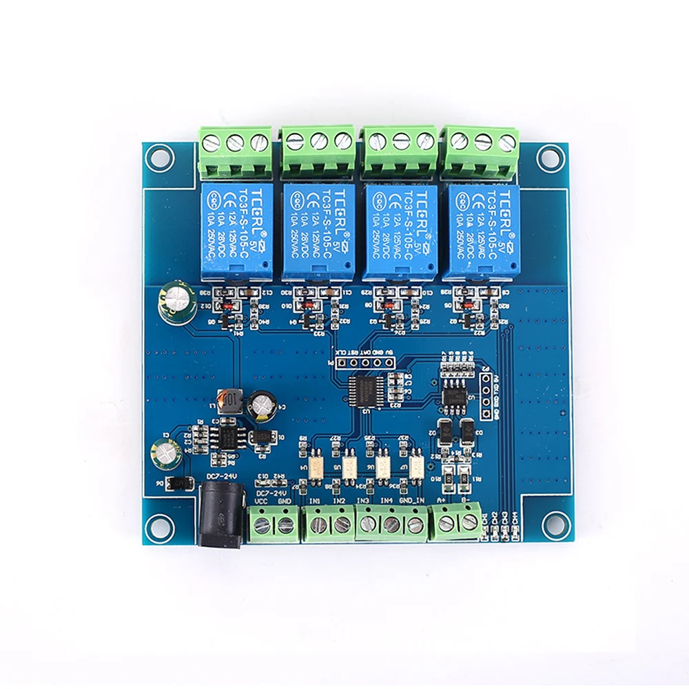 4CH Modbus триггерный релейный модуль RS485 ttl контроллер 4Bit Modbus-RTU переключатель сигнала Вход Выход анти-защита от обратного подключения