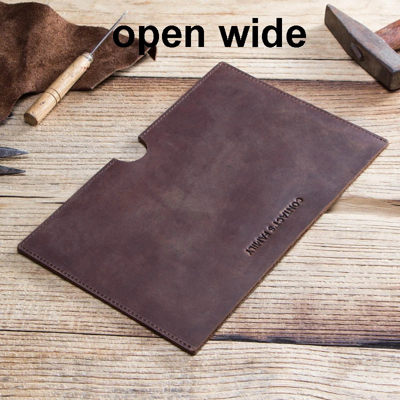 Чехол для планшета, сумка для iPad mini 2 3 4 5, чехол из воловьей кожи, чехол для iPad mini 7,9 дюймов, держатель для карт, карман для ноутбука - Цвет: open wide