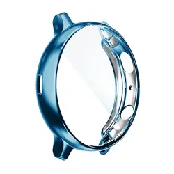 Sleek Electroplate TPU Watch Case with Full Screen Protector for 40mm (Blue)