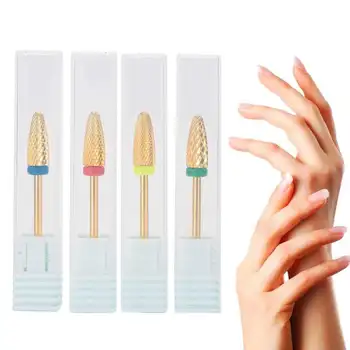 

4pcs/1set Nail Drill Bit Pedicure Polishing Grinding Head Tungsten Alloy Manicure tools Nail Art Accessory for Household & Salon