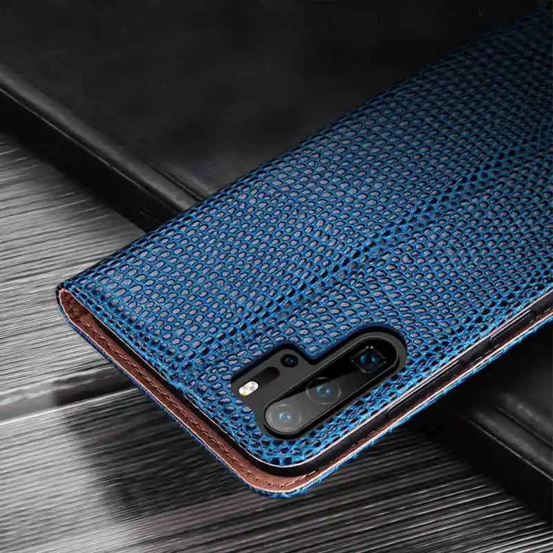 P30 Pro чехол из натуральной кожи для huawei P30 чехол для телефона ящерица протектор Магнитный чехол для huawei P30 P30pro Чехол подставка корпус