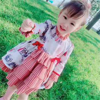 

3PCS Sets 2020 Vintage Kids Clothes Lolita Girls Spanish Princess Birthday Party Baby Children Cotton Toddler Christmas Gift