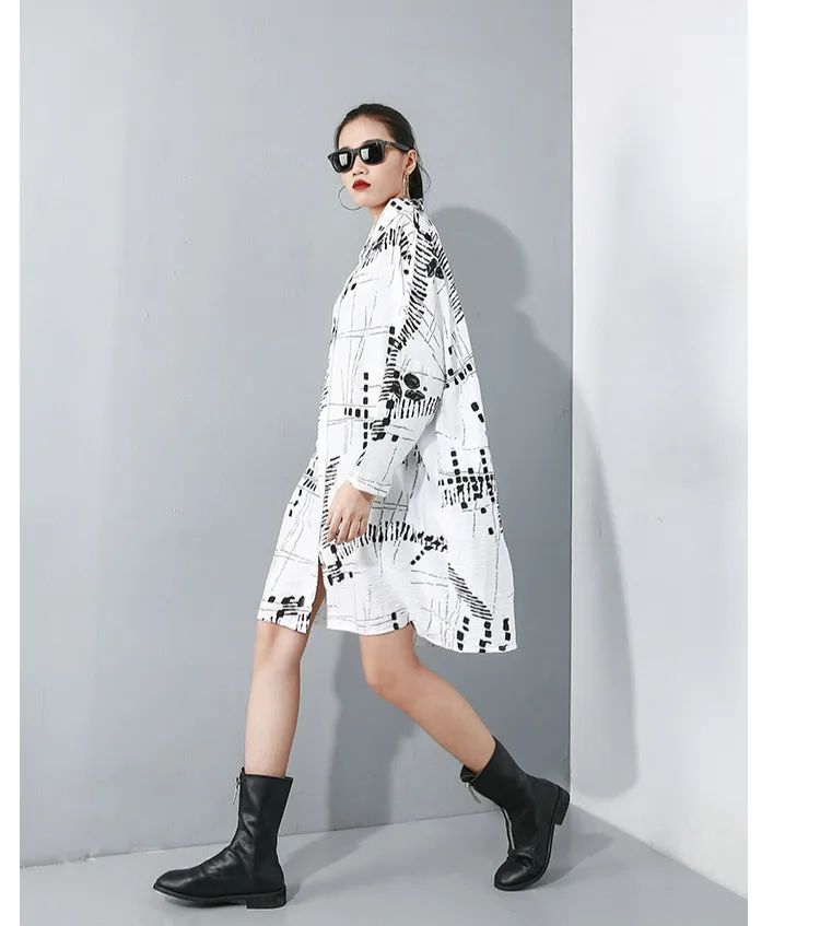 Max LuLu/ модные корейские женские готические топы, хлопковые блузки, женские длинные рубашки с принтом в стиле панк, винтажная осенняя одежда, большие размеры