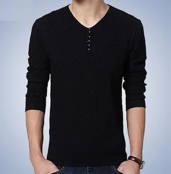 

2019 new button designer pullover solid men sweater dress thin jersey knitted sweaters mens wear slim fit knitwear fashion