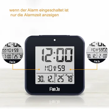 

Weather Station Digital LCD Indoor Outdoor Hygrometer Thermometer Clock Temperature Humidity Meter Desktop Table Alarm Clock