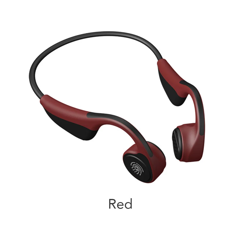 Красный Bluetooth 5,0 V9 наушники костной проводимости беспроводные наушники Спорт на открытом воздухе гарнитура с микрофоном гарнитуры VS Z8 гарнитура - Цвет: Красный