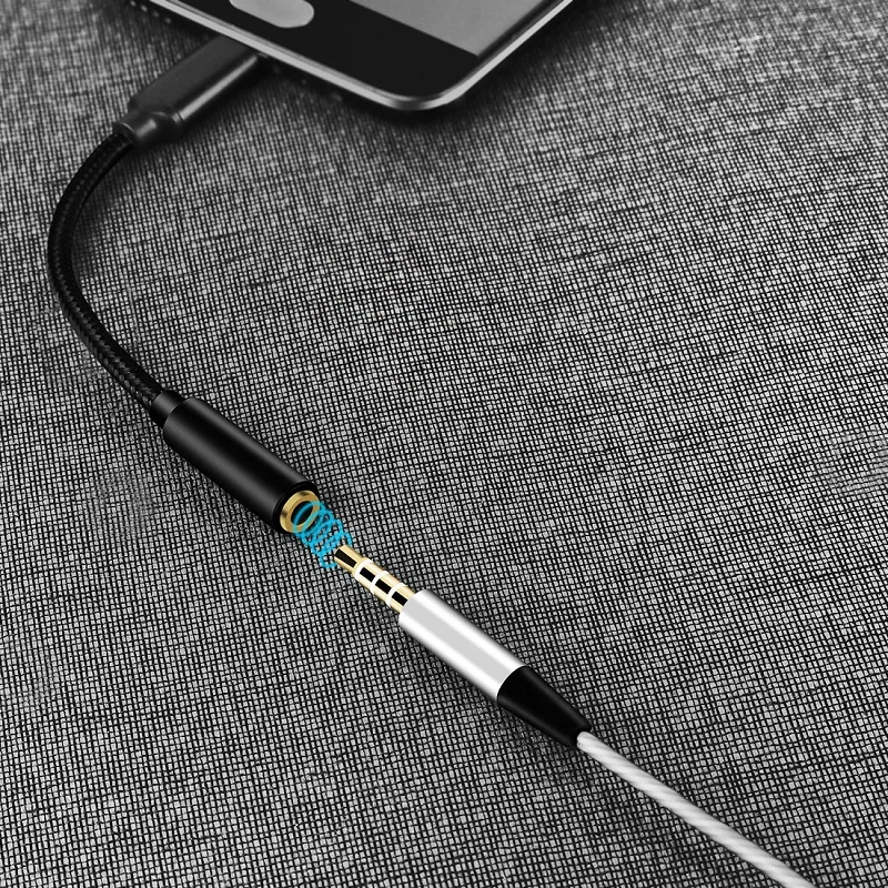 Usb type C до 3,5 адаптер для наушников цифровой чип AUX аудио кабель USB C до 3,5 мм конвертер для наушников для телефонов huawei samsung