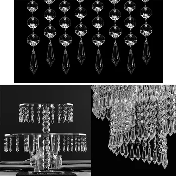 

30pcs Acrylic Crystal Beads Drop Shape Garland Chandelier Hanging Chandelier Candle Holder Party Decor Wedding Decorations
