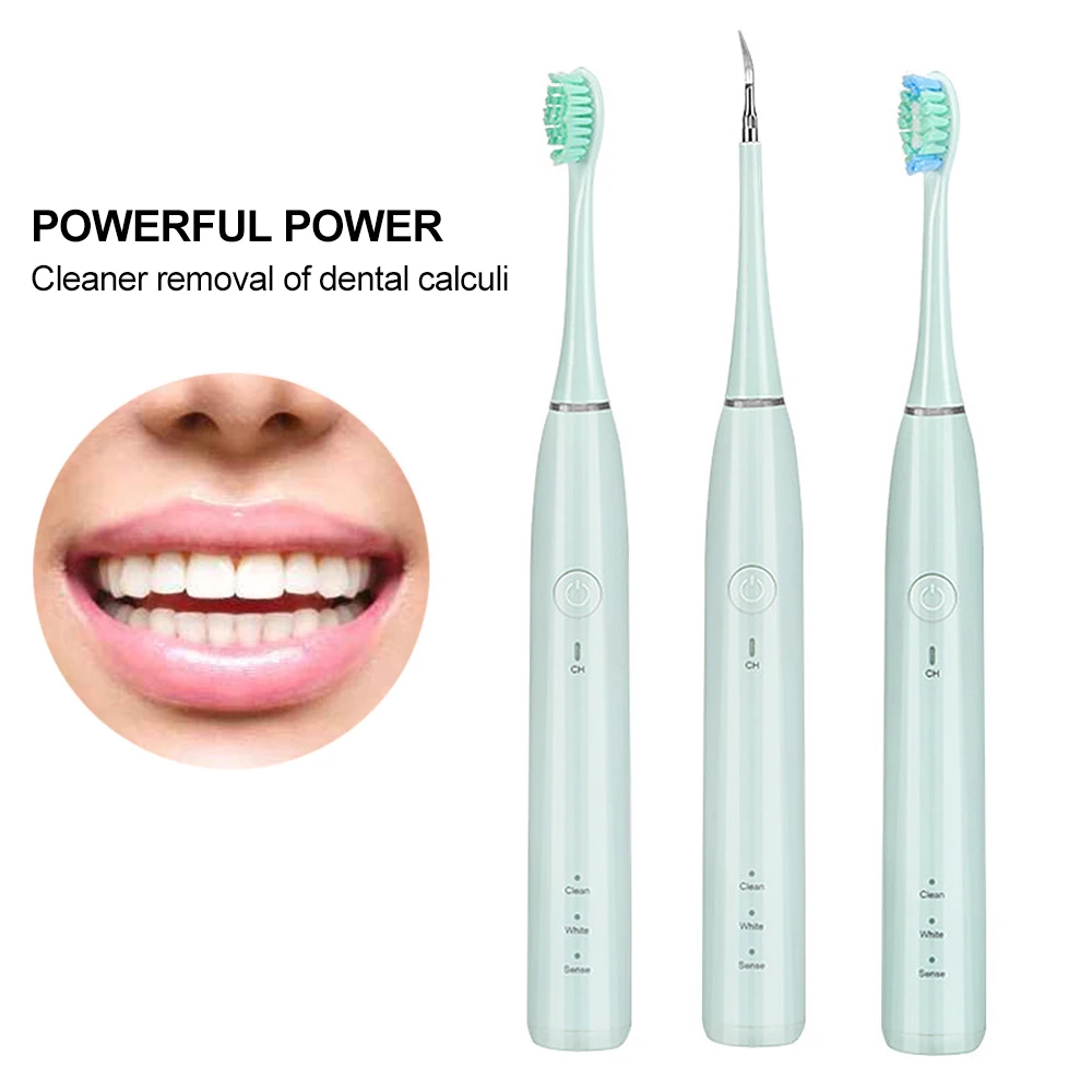 

Electric Dental Calculus Remover Tartar Scraper Tartar Cleaning for Teeth Cleaning USB with 2 Clean Tips 3 Grades with LED Light