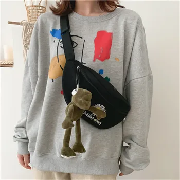 

Canvas Crossbody Bag Girl Small Daisy Waist Chest Bags for Women 2020 New Korean style Floral Mini Messenger Hand Bag Purses