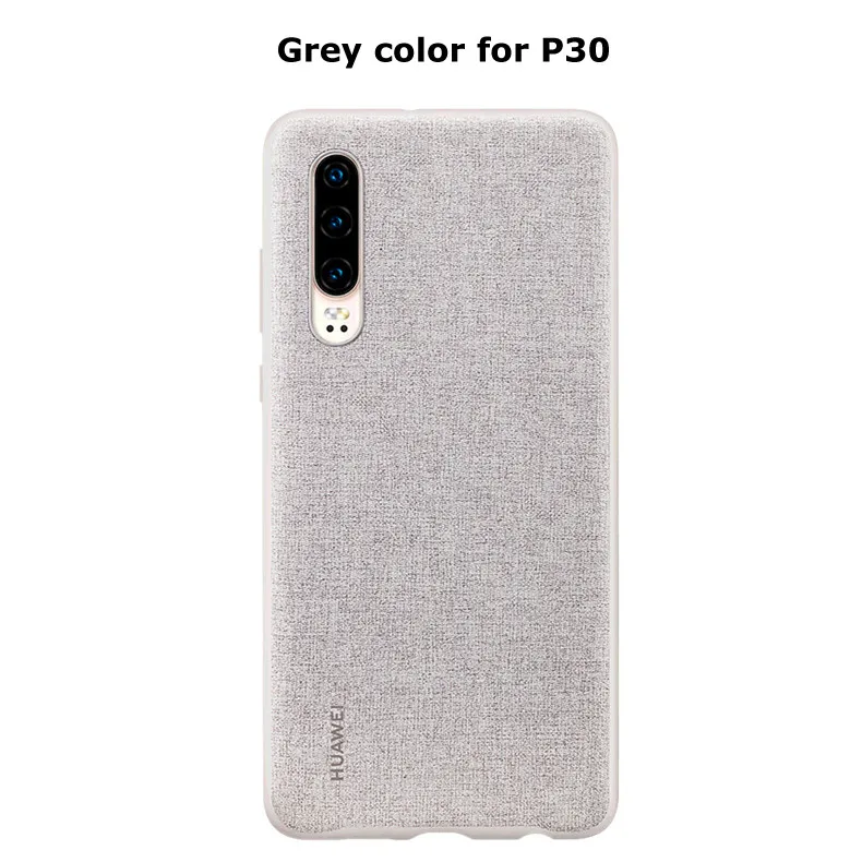 Grey for P30 Чехол для HUAWEI P30 P30 Pro, Официальный чехол с полным покрытием, предотвращает появление отпечатков пальцев, микрофибра, кожа P30, задняя крышка - Цвет: Grey for P30